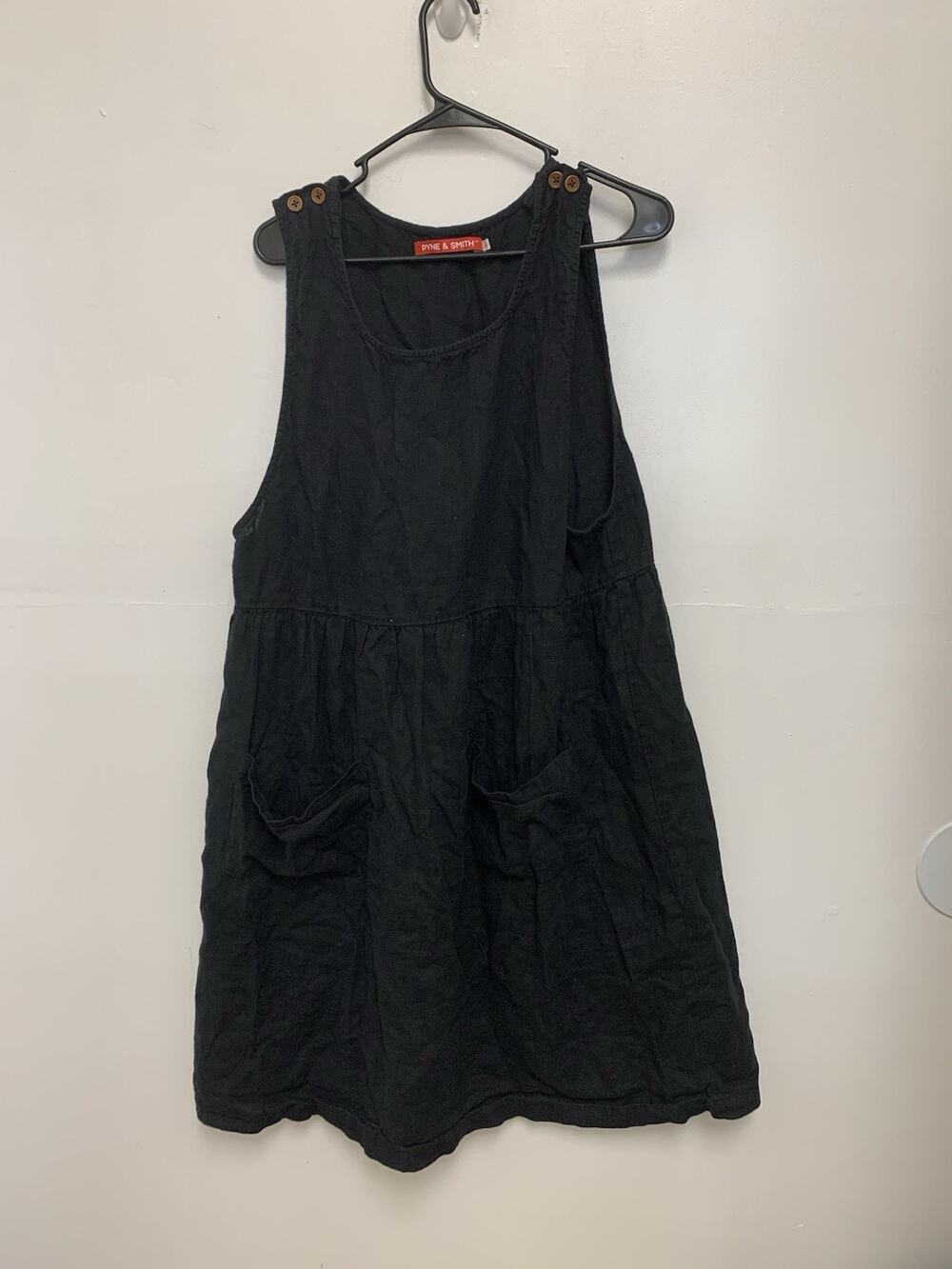 Pyne and Smith Black Linen Dress Size XL
